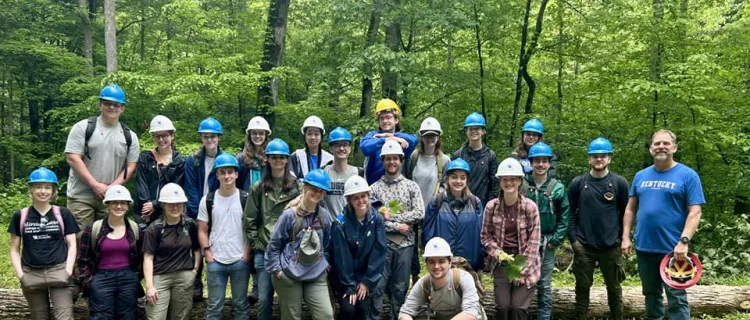 NRES students at Robinson Forest