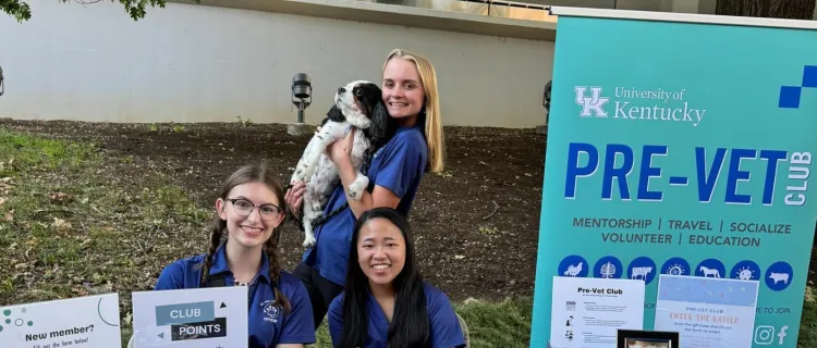 Pre-Vet Club members table an event