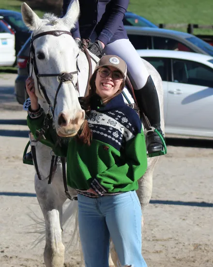 Zoey Ortega with a horse