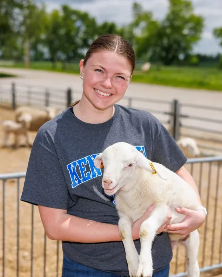 Animal Science students worked in at the Sheep Unit at the C. Oran Little Research Farm.