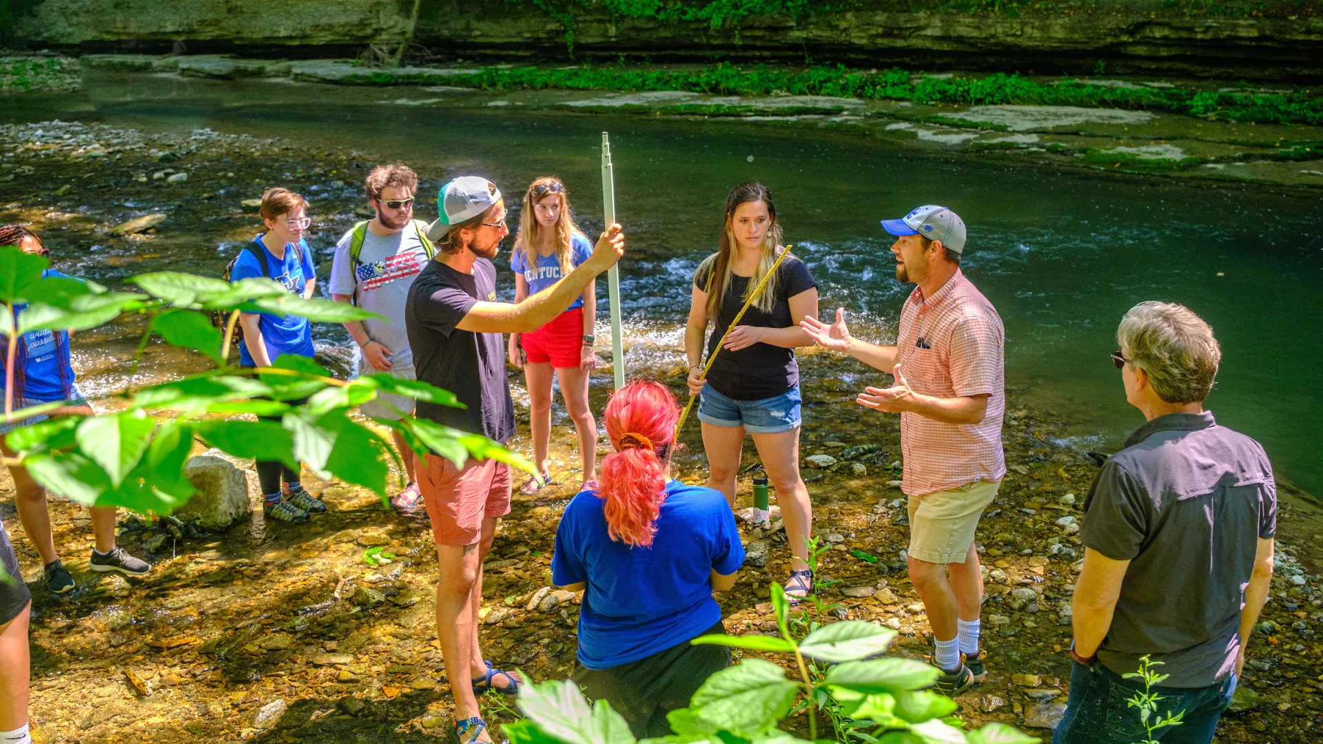 UK Landscape Architecture students visit Lower Howard's Mill.