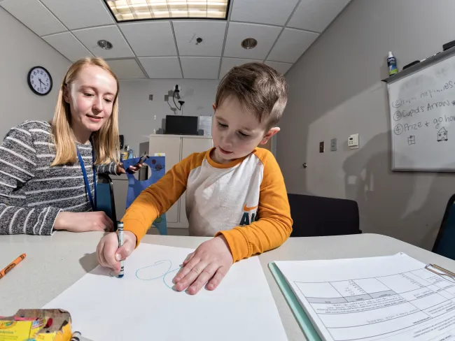 Voice and Swallow Clinic-Graduate student and patient sessions on February 15, 2018. Photo by Mark Cornelison | UKphoto