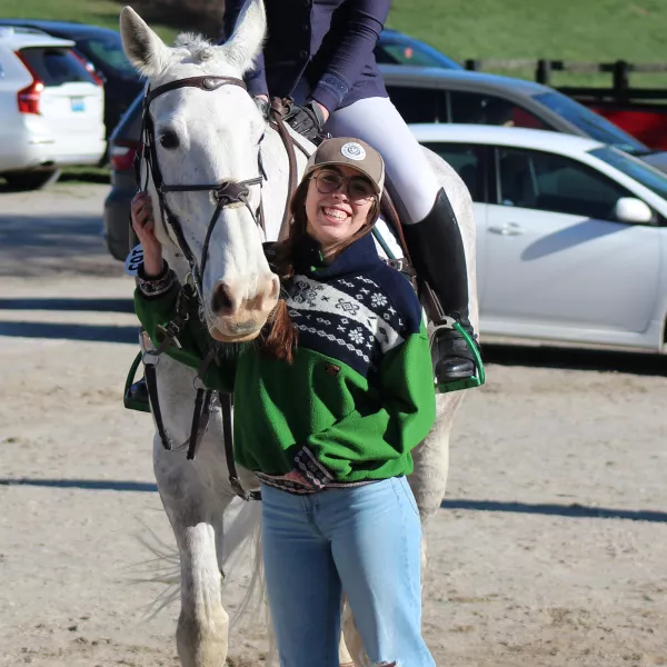 Zoey Ortega with a horse