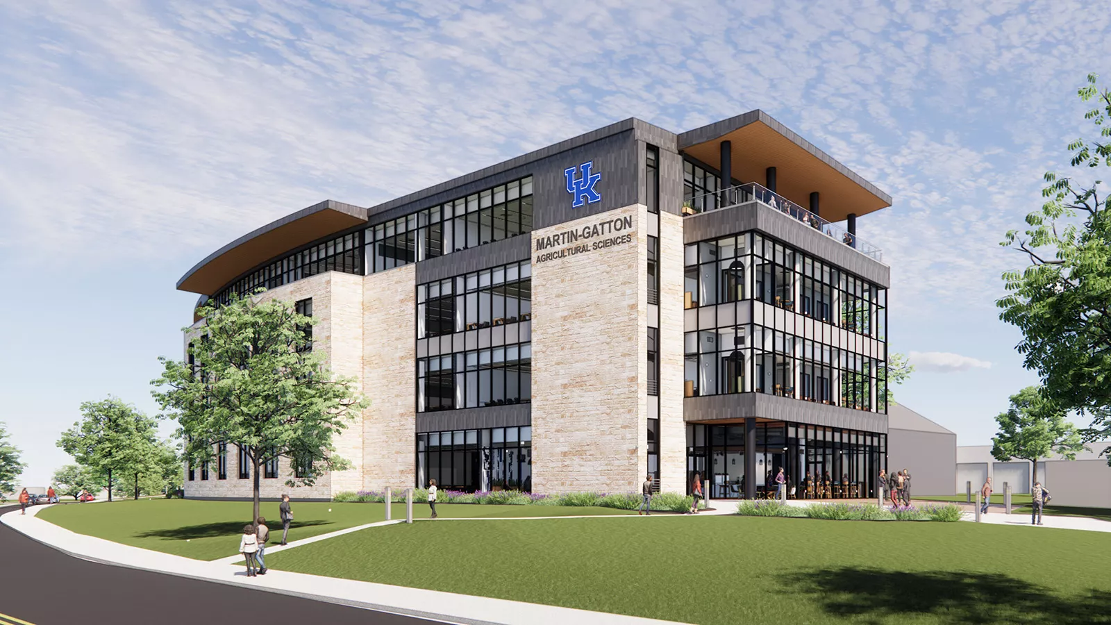 Martin-Gatton Agricultural Sciences Building rendering. The new facility, slated for 2026, will span 66,000 square feet and become the primary teaching facility and student center for Martin-Gatton CAFE.