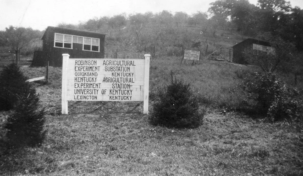 A sign for the Robinson Substation at Quicksand