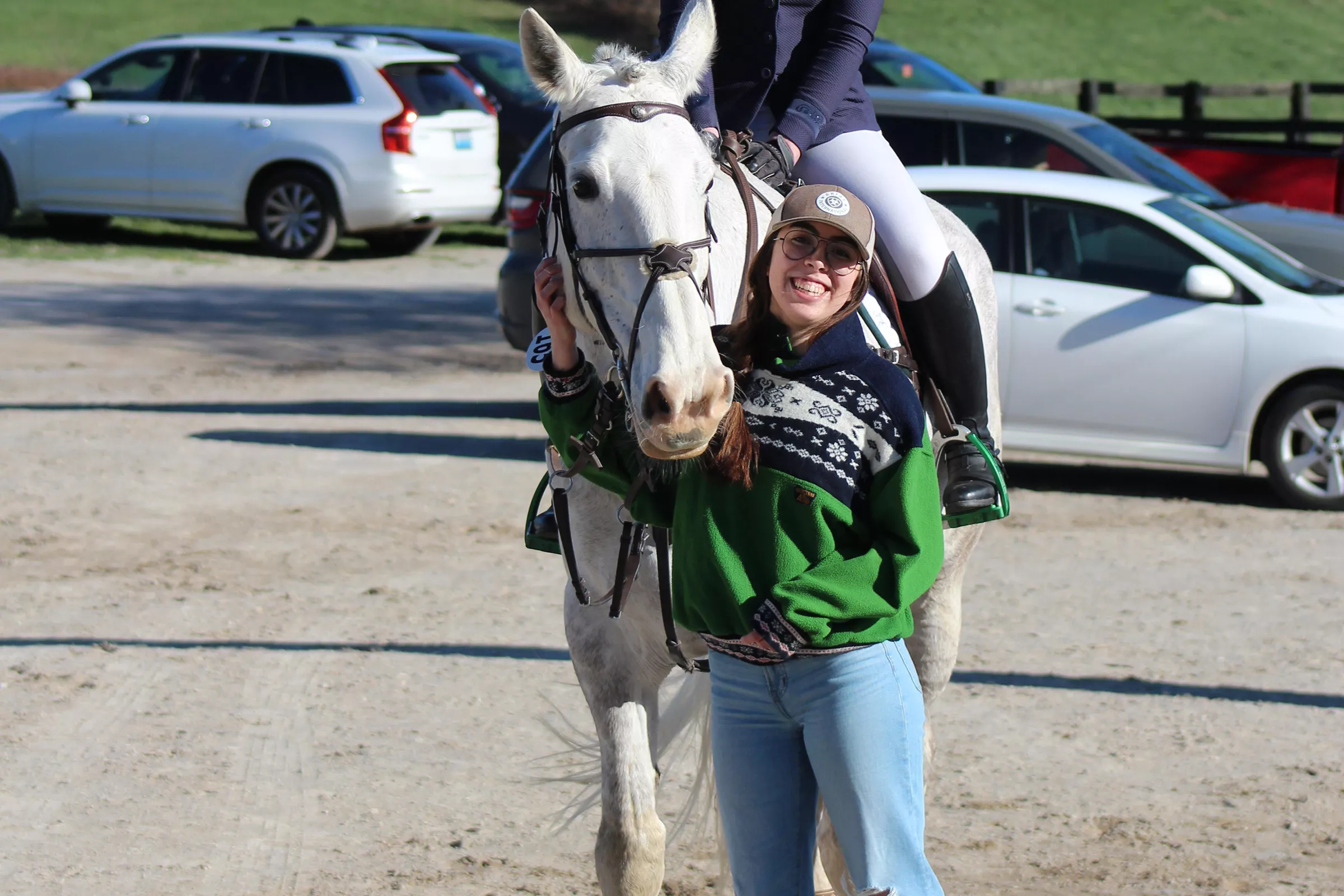 Zoey Ortega with a horse