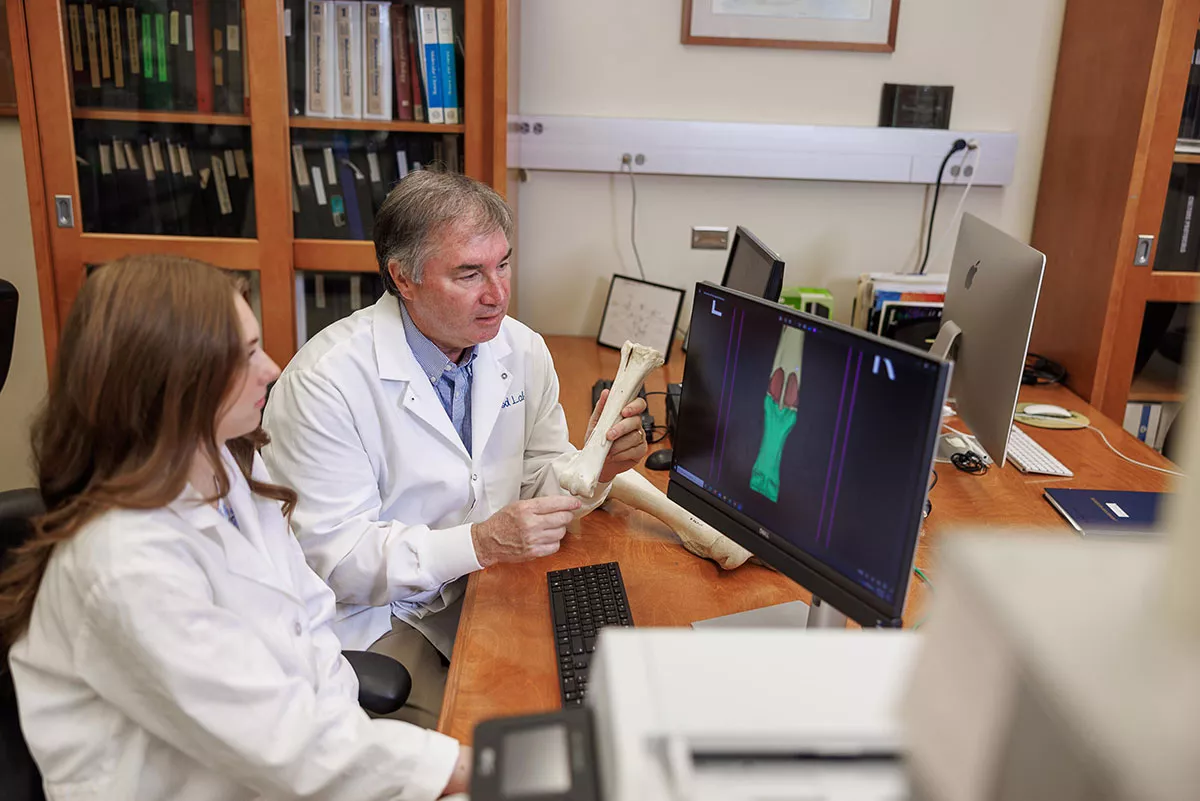 Student with Dr MacLeod