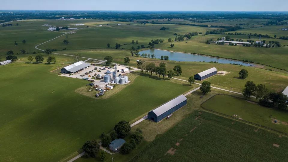An aerial view of the C. Oran Little Research Center