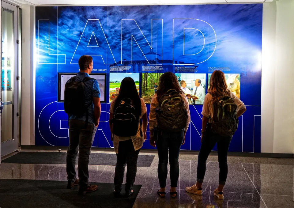 Interactive wall in the Gatton Student Center  on September 28, 2018. Photo by Mark Cornelison | UKphoto